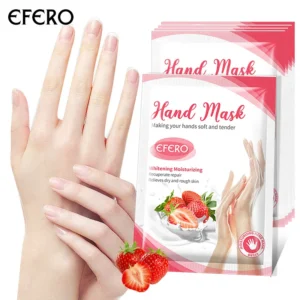 EFERO Strawberry Nourishing Moisturizing Hand Mask (5-Pcs)